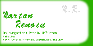 marton renoiu business card